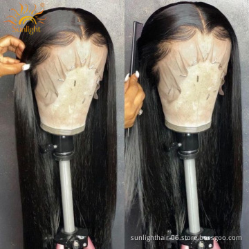 Cuticle aligned raw bone straight virgin hair 100% brazilian human hair weave human hair extension t part wig